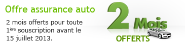 Assurance auto - 2 mois de cotisation offerts